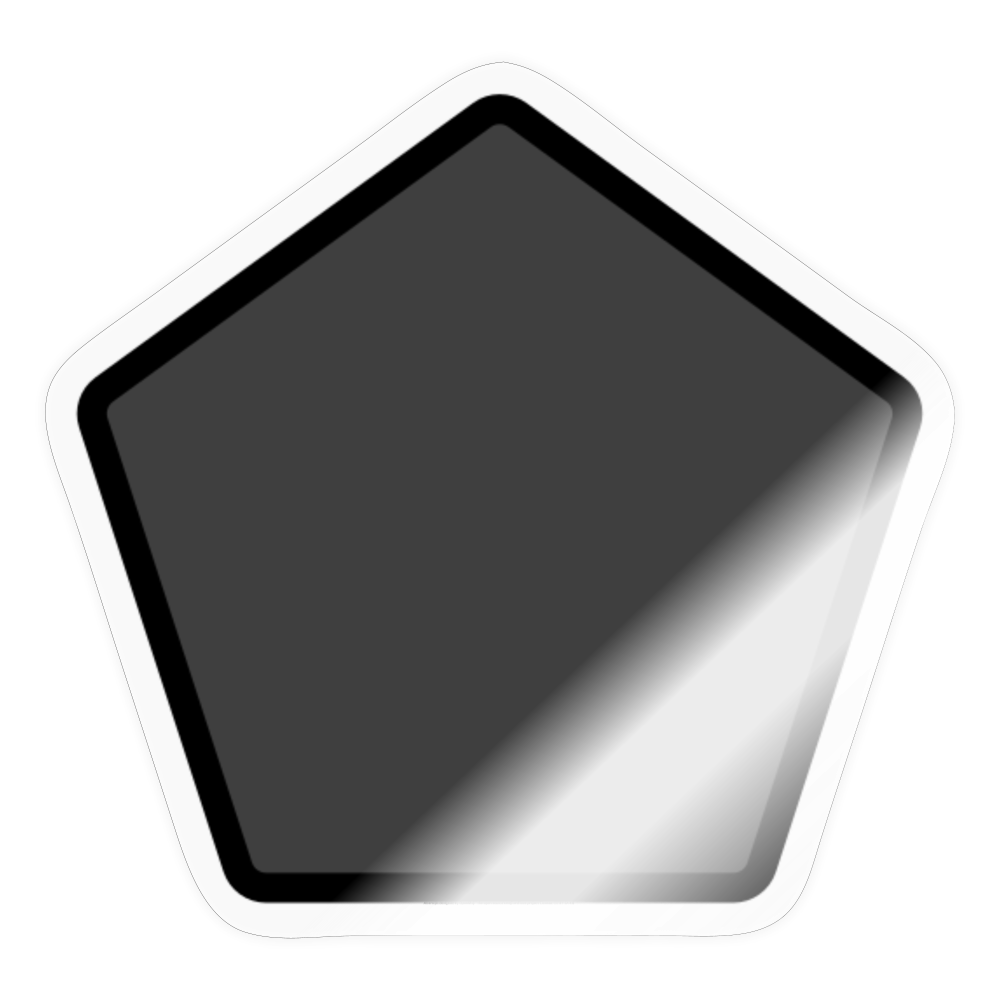 Black Pentagon Moji Sticker - Emoji.Express - transparent glossy