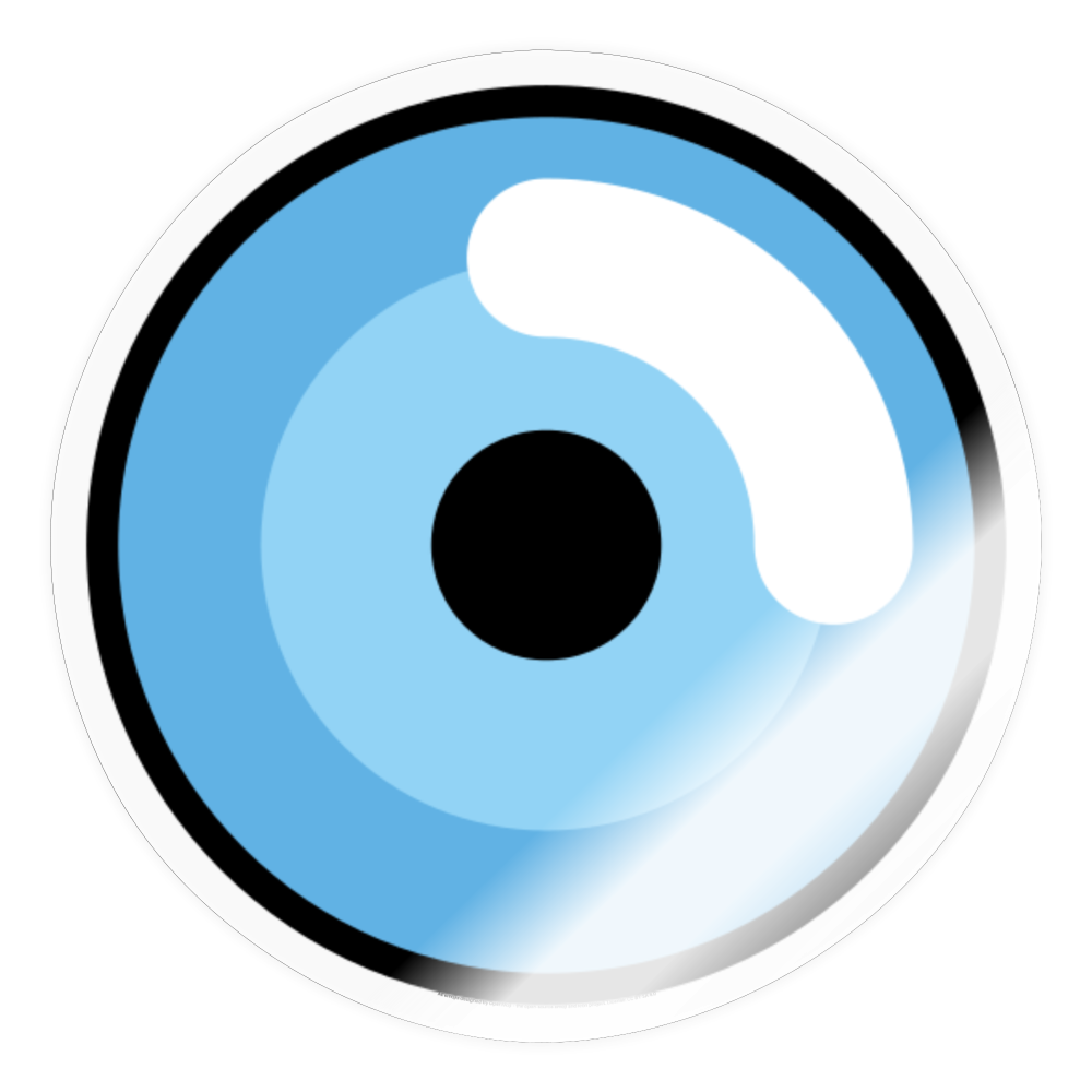 Fisheye Moji Sticker - Emoji.Express - transparent glossy