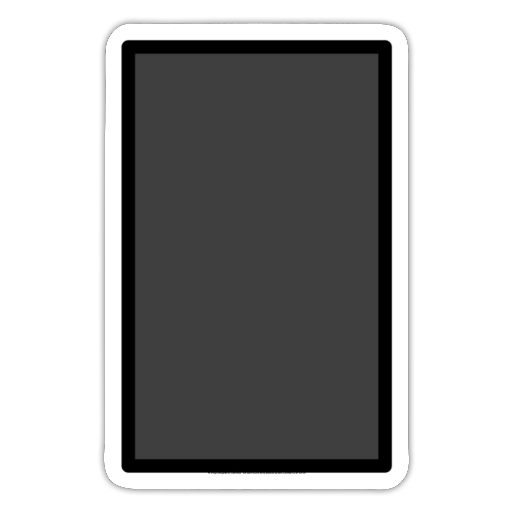 Vertical Black Rectangle Moji Sticker - Emoji.Express - white matte