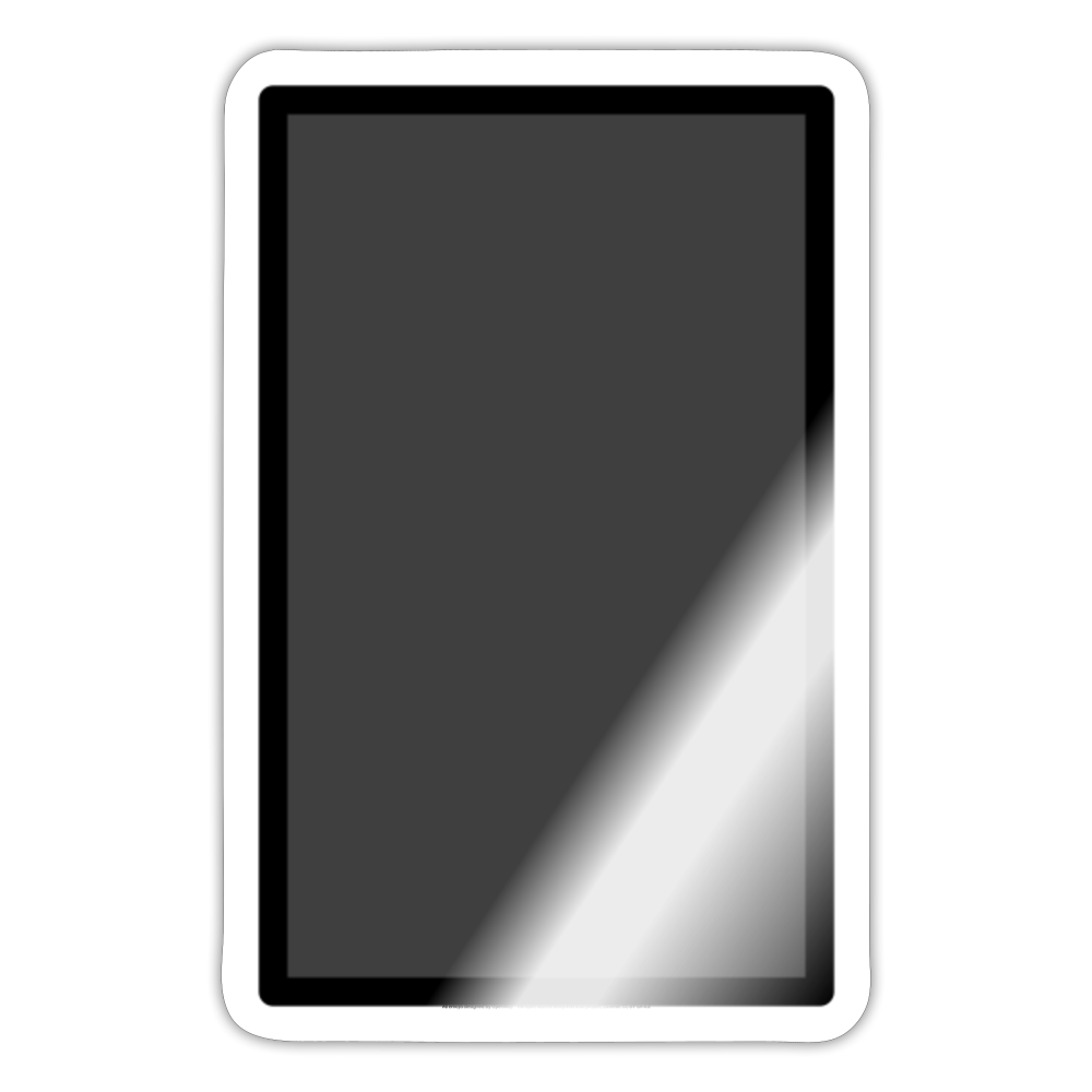 Vertical Black Rectangle Moji Sticker - Emoji.Express - white glossy