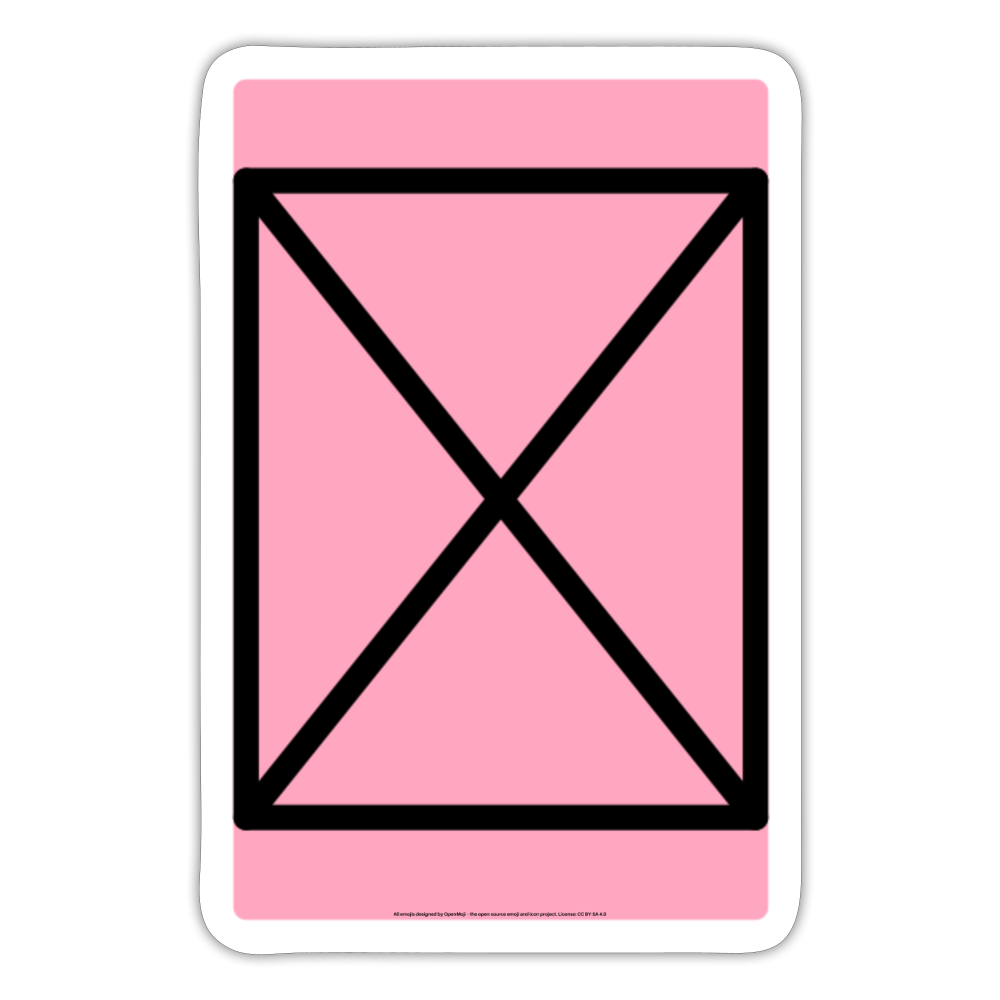 White Square Moji Sticker - Emoji.Express - white matte
