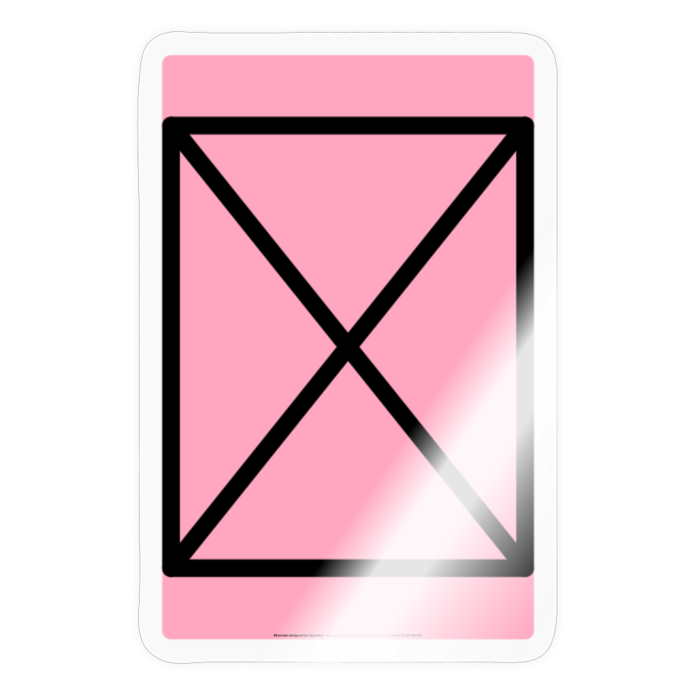 White Square Moji Sticker - Emoji.Express - transparent glossy