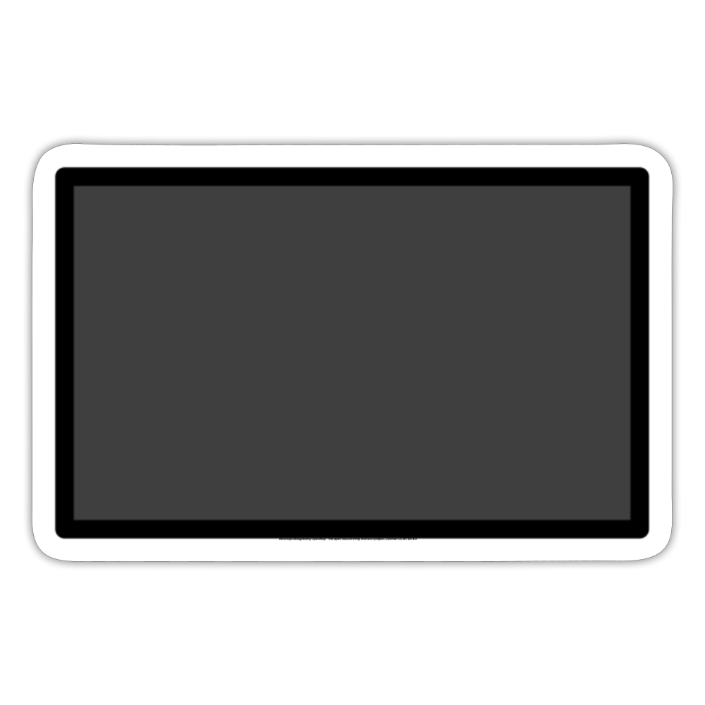 Black Rectangle Moji Sticker - Emoji.Express - white matte