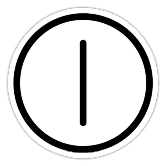Power On-Off Symbol Moji Sticker - Emoji.Express - white matte