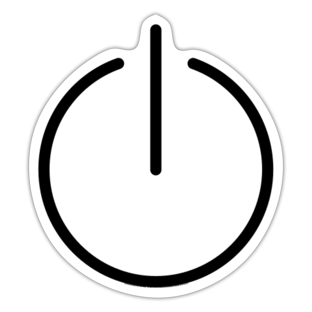 Power Symbol Moji Sticker - Emoji.Express - white matte
