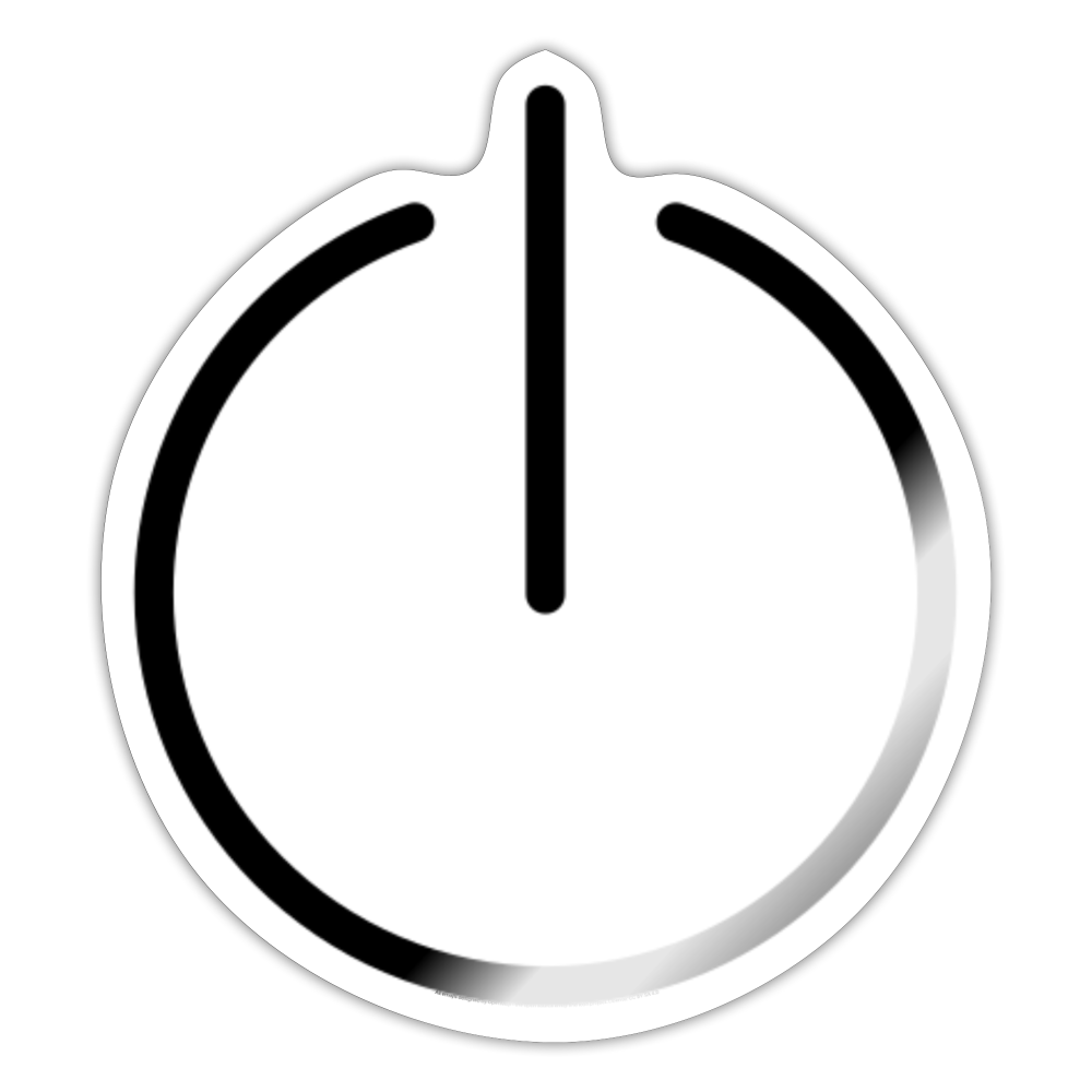 Power Symbol Moji Sticker - Emoji.Express - white glossy