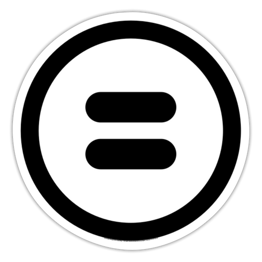Circled Equals Moji Sticker - Emoji.Express - white matte