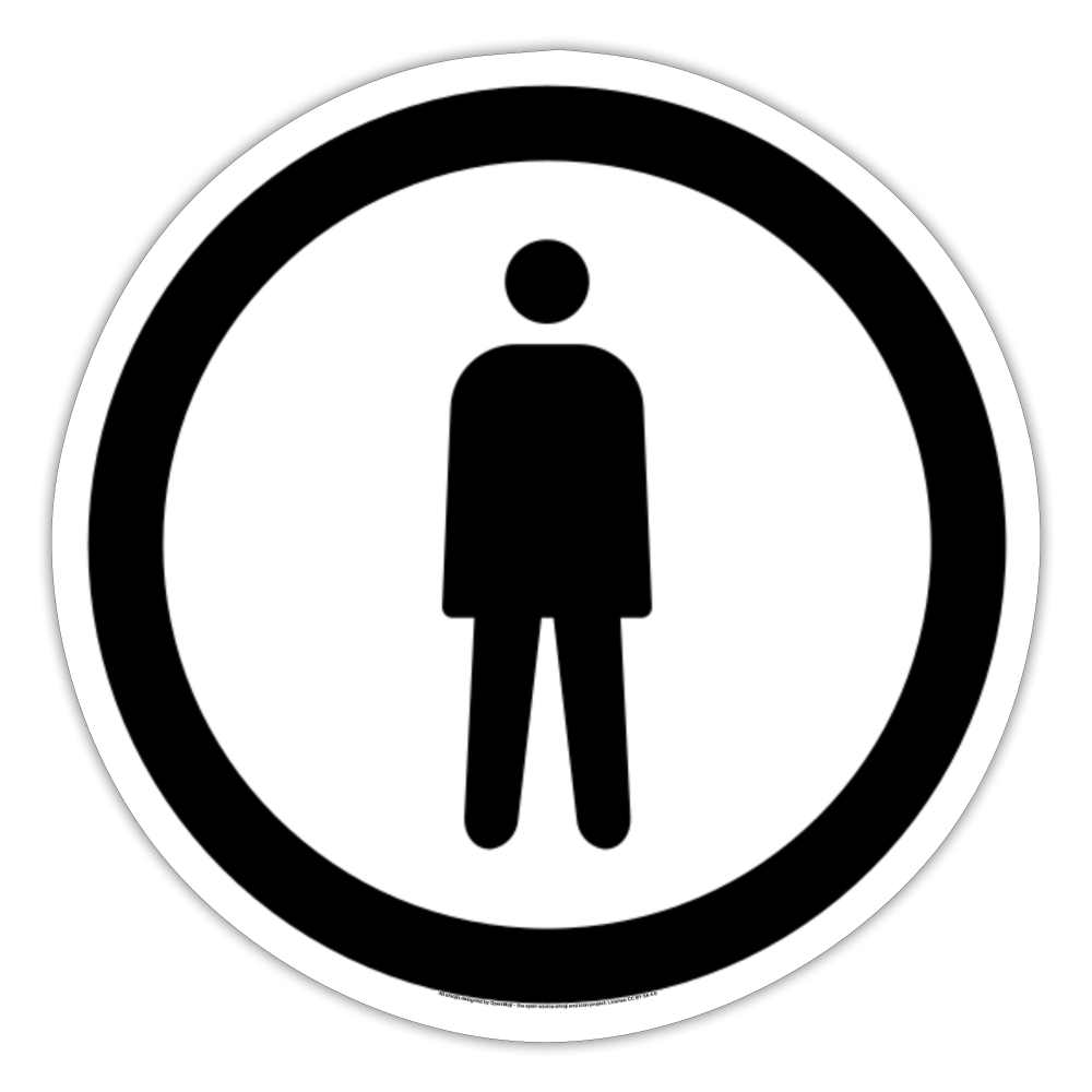Circled Human Figure Moji Sticker - Emoji.Express - white matte