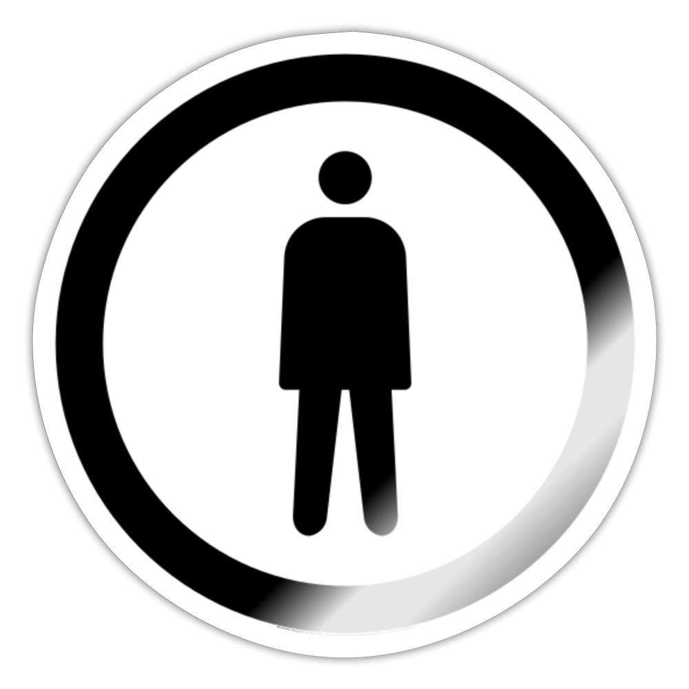 Circled Human Figure Moji Sticker - Emoji.Express - white glossy