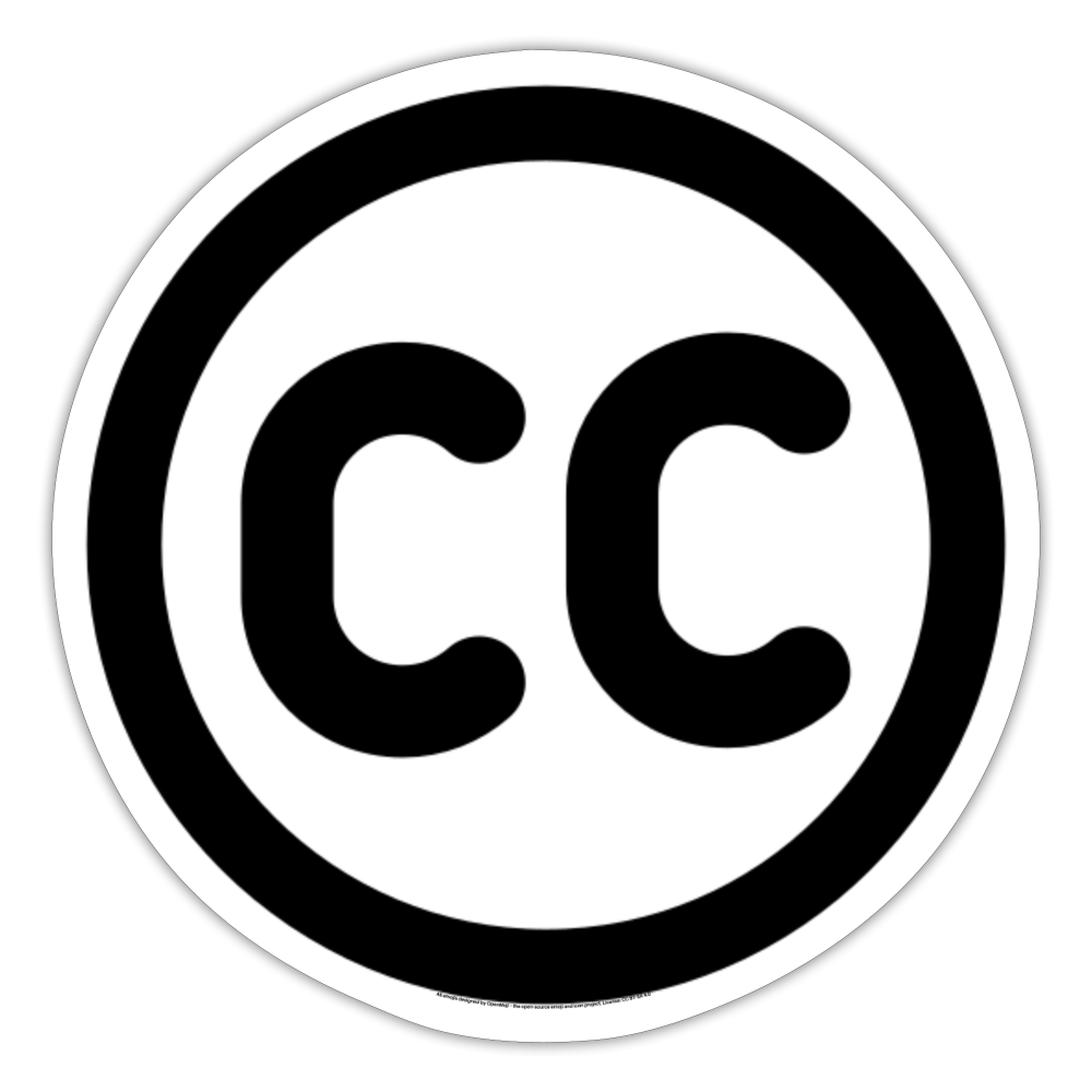 Circled CC Moji Sticker - Emoji.Express - white matte