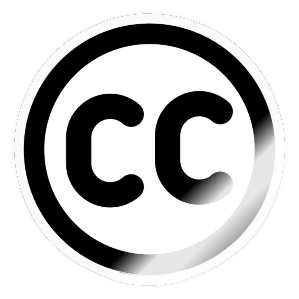 Circled CC Moji Sticker - Emoji.Express - transparent glossy