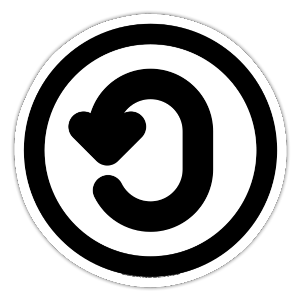 Circled Anticlockwise Arrow Moji Sticker - Emoji.Express - white matte