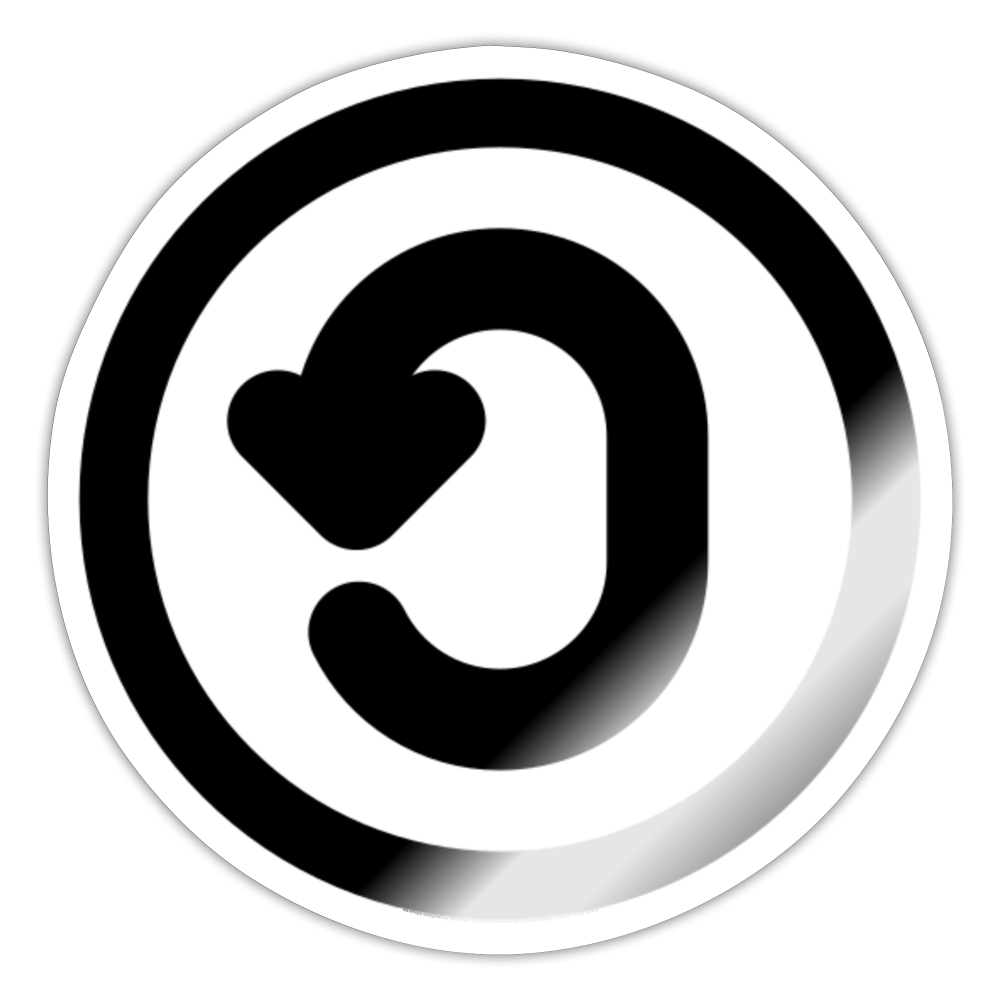 Circled Anticlockwise Arrow Moji Sticker - Emoji.Express - white glossy
