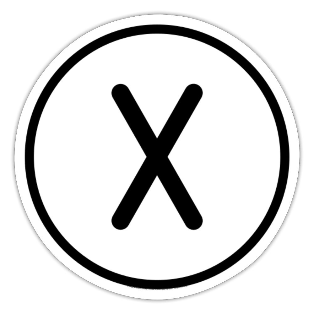Regional Indicator X Moji Sticker - Emoji.Express - white matte