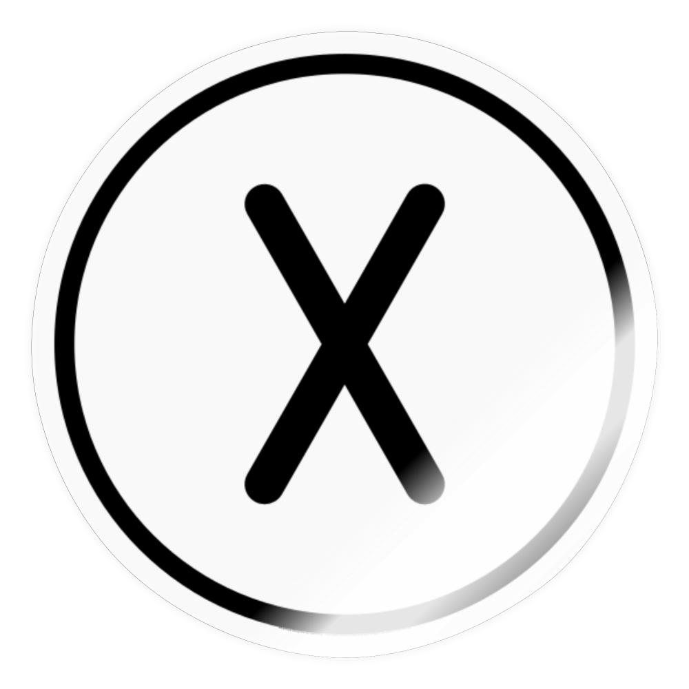 Regional Indicator X Moji Sticker - Emoji.Express - transparent glossy