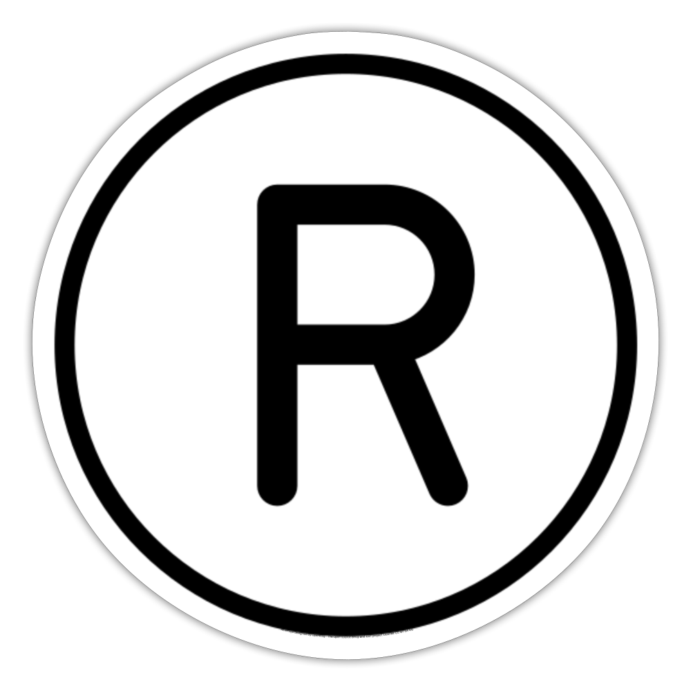 Regional Indicator R Moji Sticker - Emoji.Express - white matte