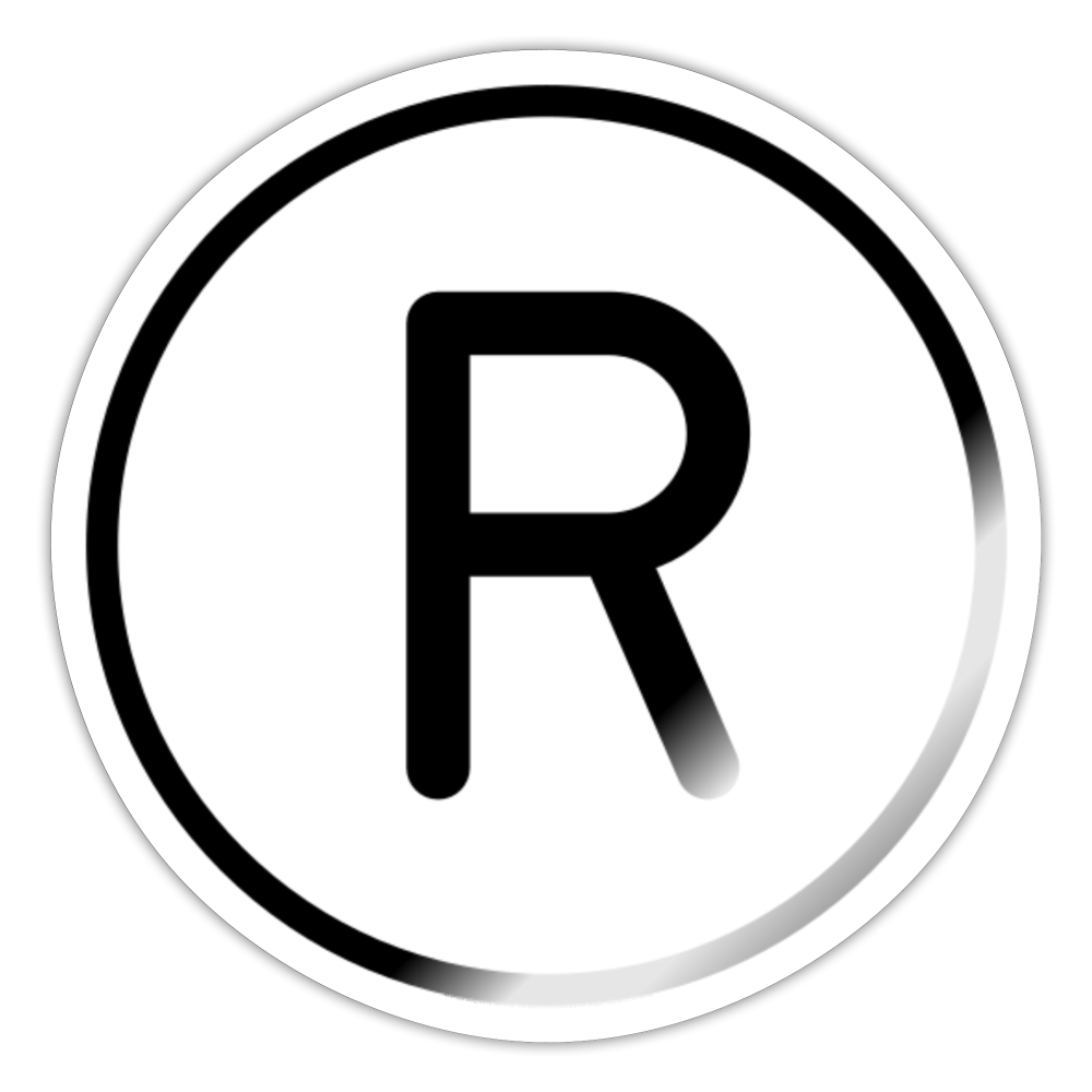 Regional Indicator R Moji Sticker - Emoji.Express - white glossy