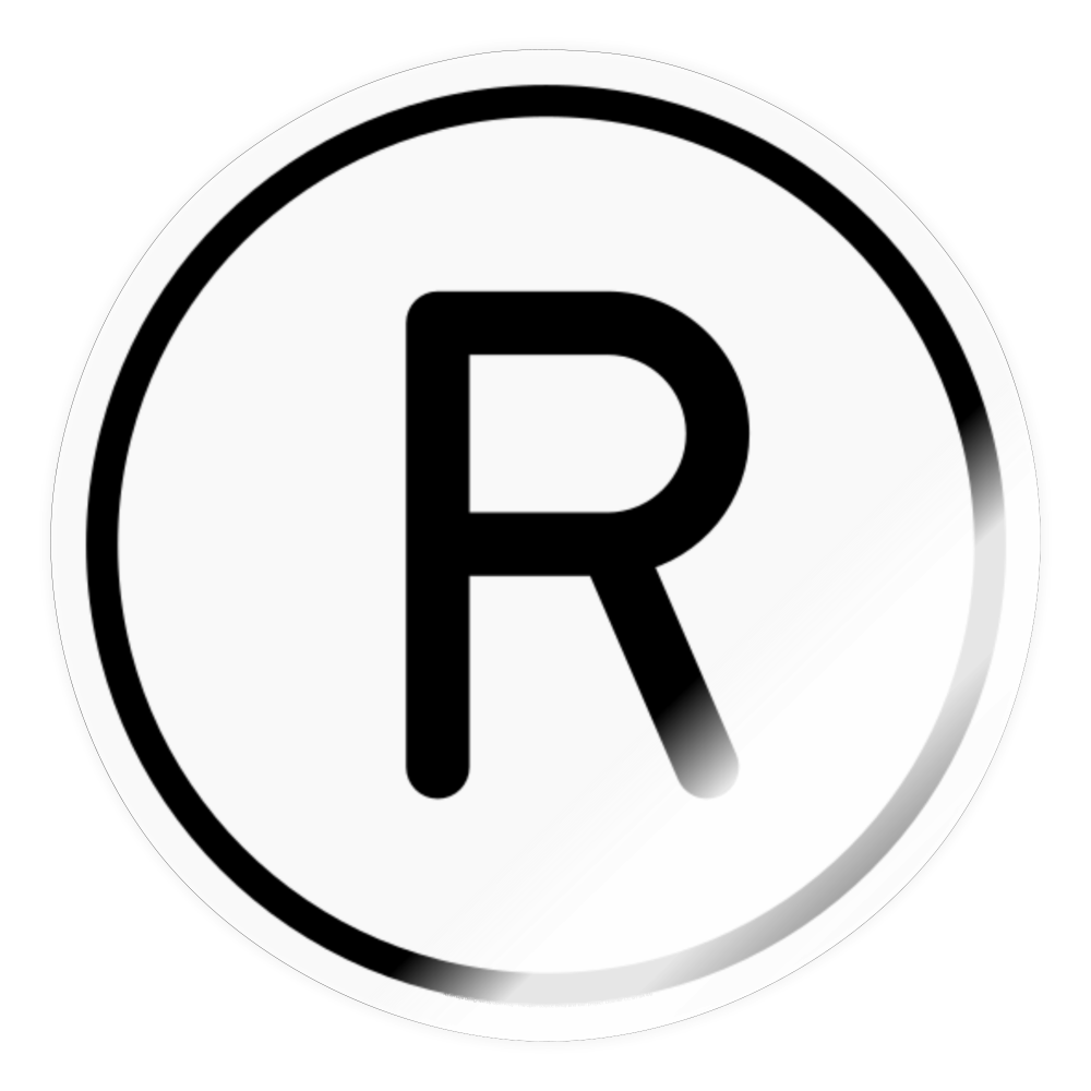 Regional Indicator R Moji Sticker - Emoji.Express - transparent glossy