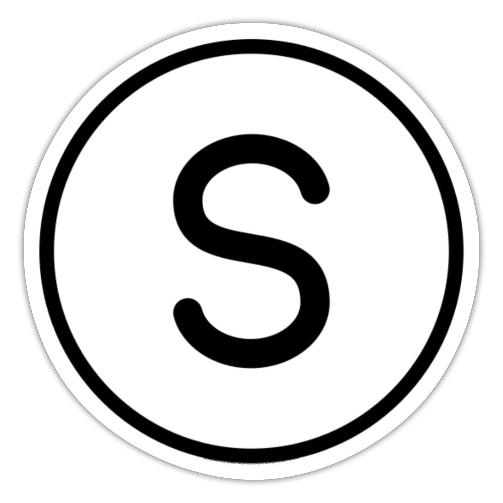 Regional Indicator S Moji Sticker - Emoji.Express - white matte