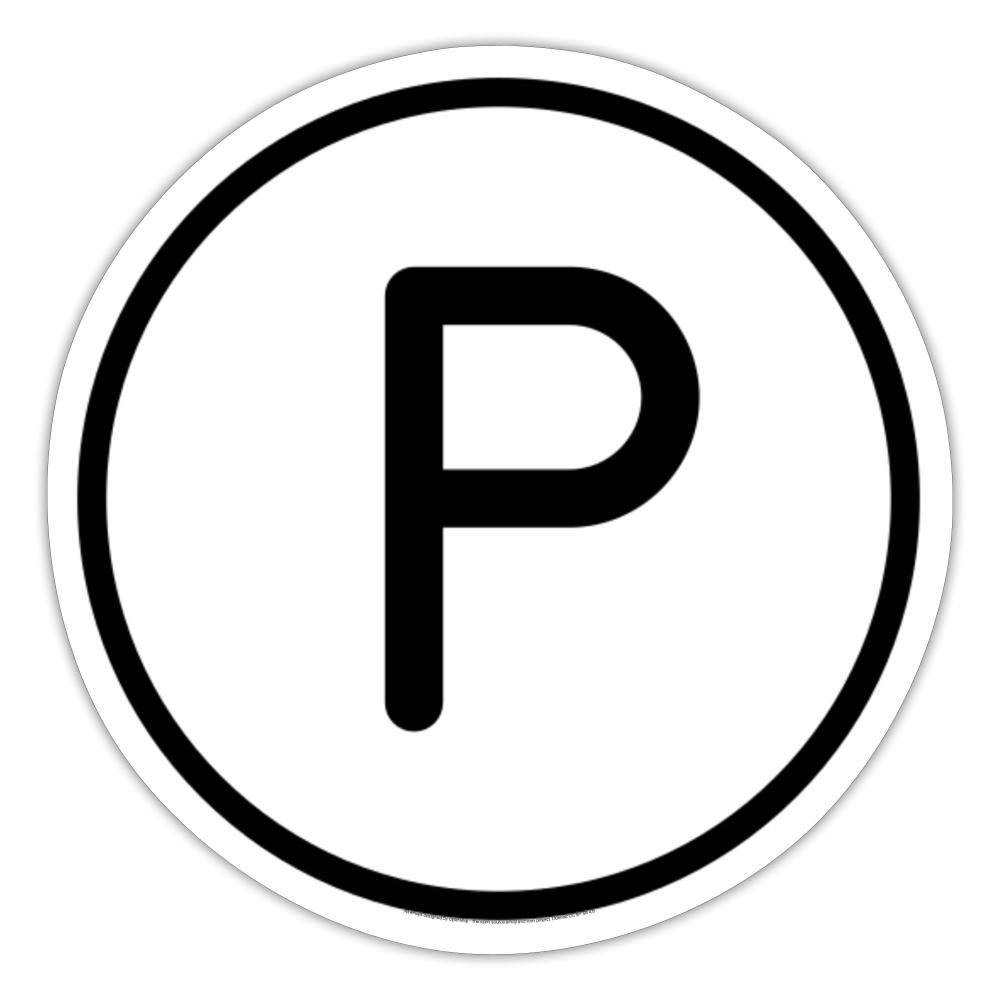 Regional Indicator P Moji Sticker - Emoji.Express - white matte