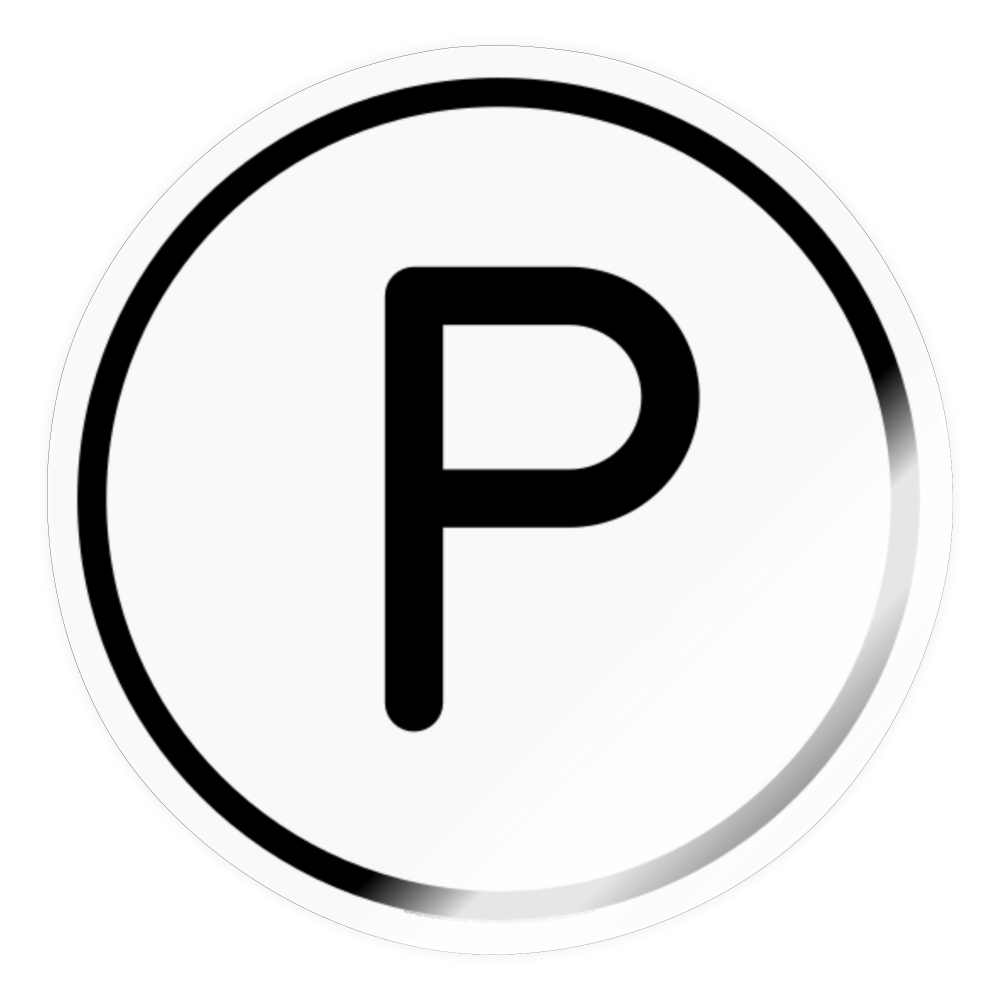 Regional Indicator P Moji Sticker - Emoji.Express - transparent glossy
