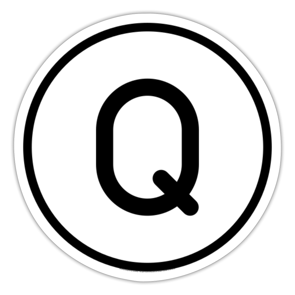 Regional Indicator Q Moji Sticker - Emoji.Express - white matte