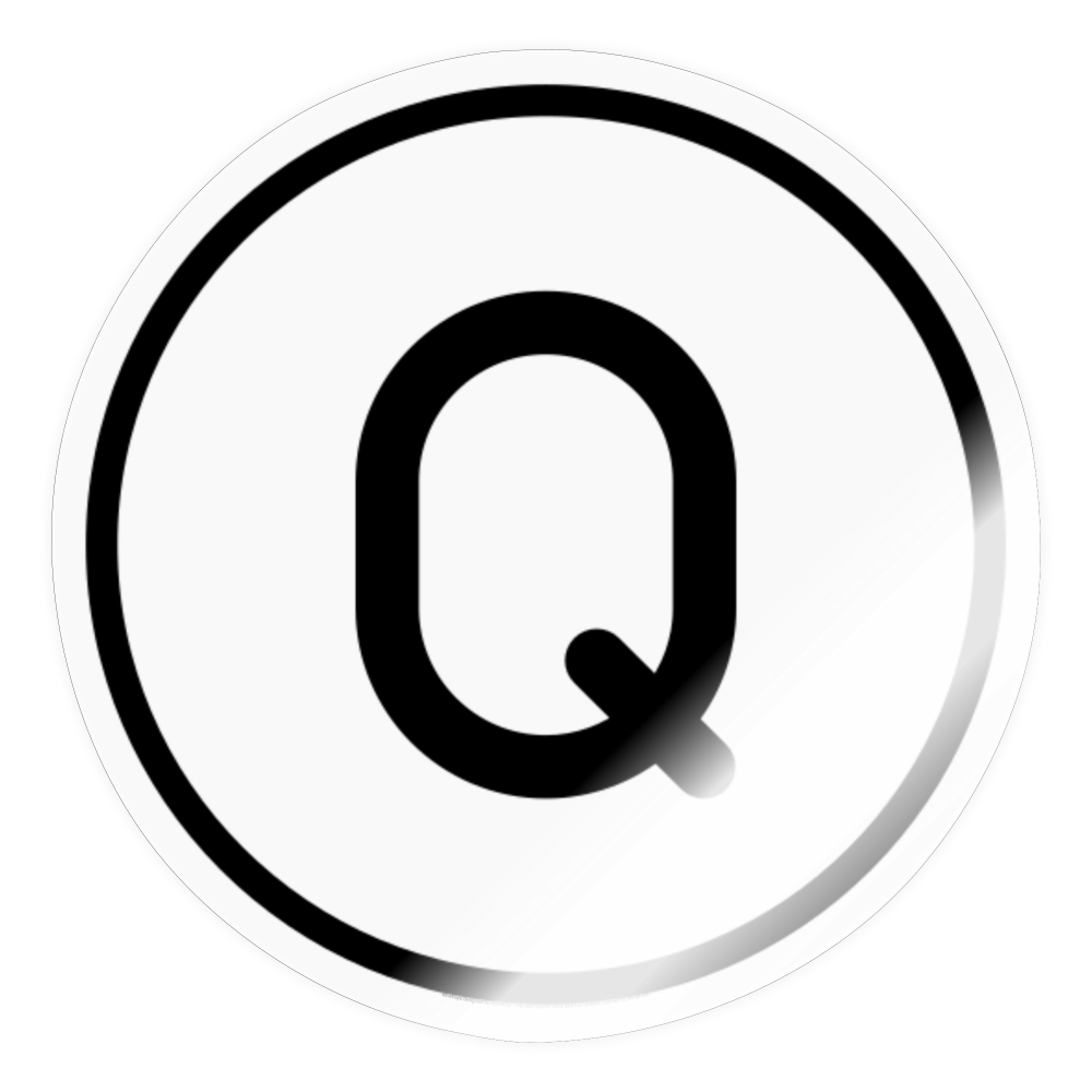 Regional Indicator Q Moji Sticker - Emoji.Express - transparent glossy