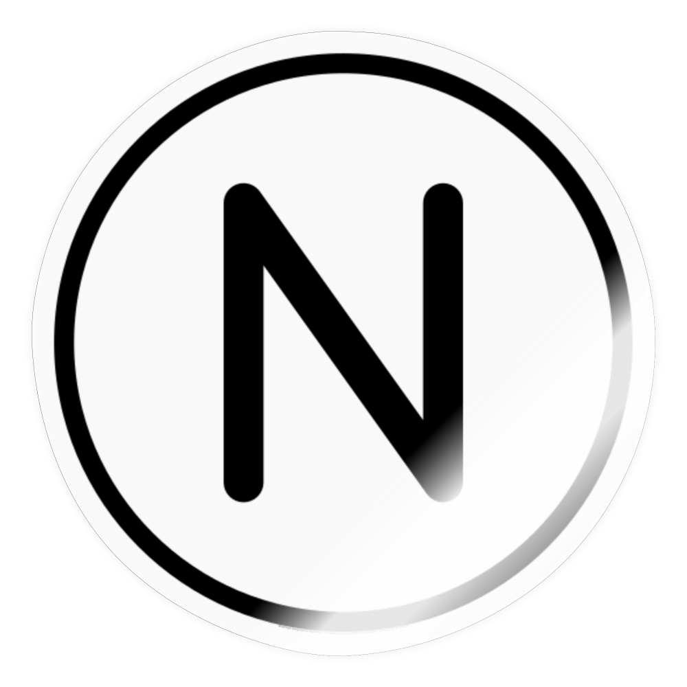 Regional Indicator N Moji Sticker - Emoji.Express - transparent glossy