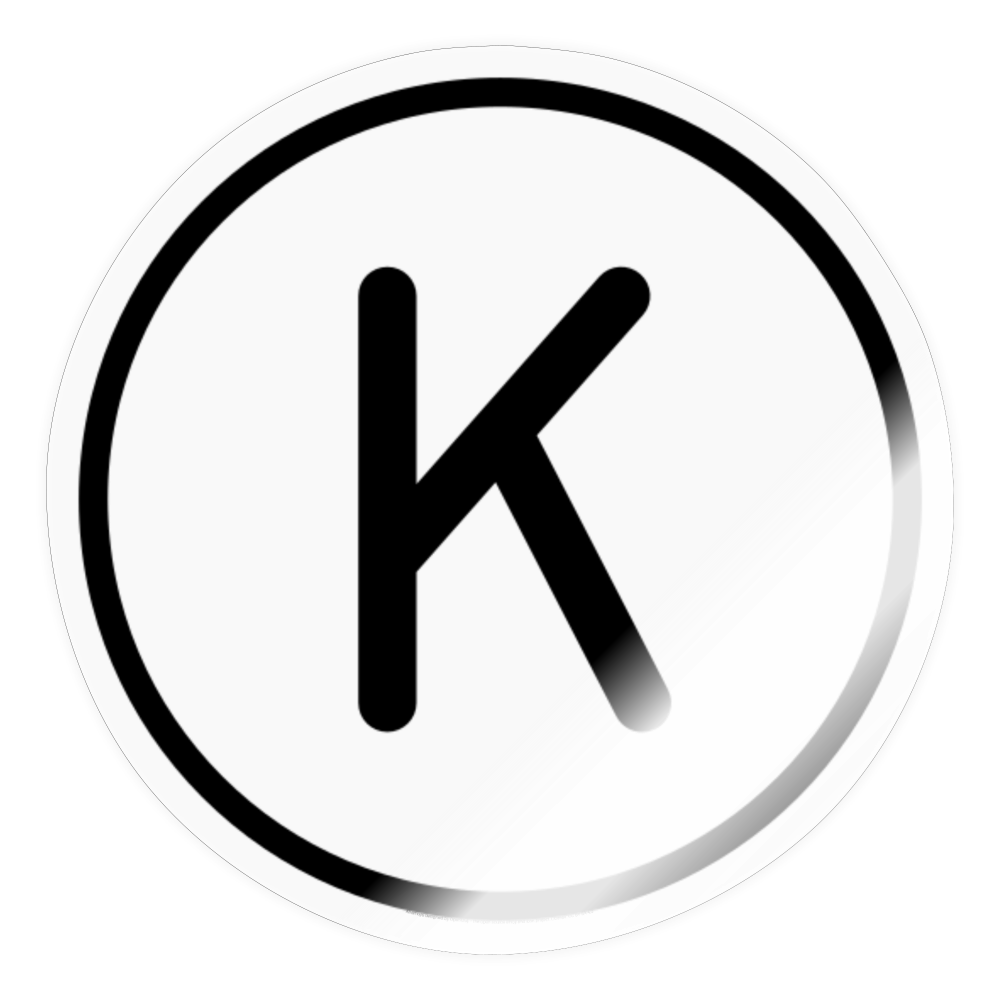 Regional Indicator K Moji Sticker - Emoji.Express - transparent glossy