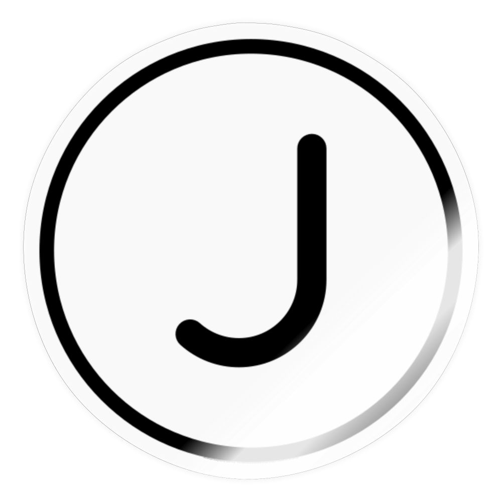 Regional Indicator J Moji Sticker - Emoji.Express - transparent glossy