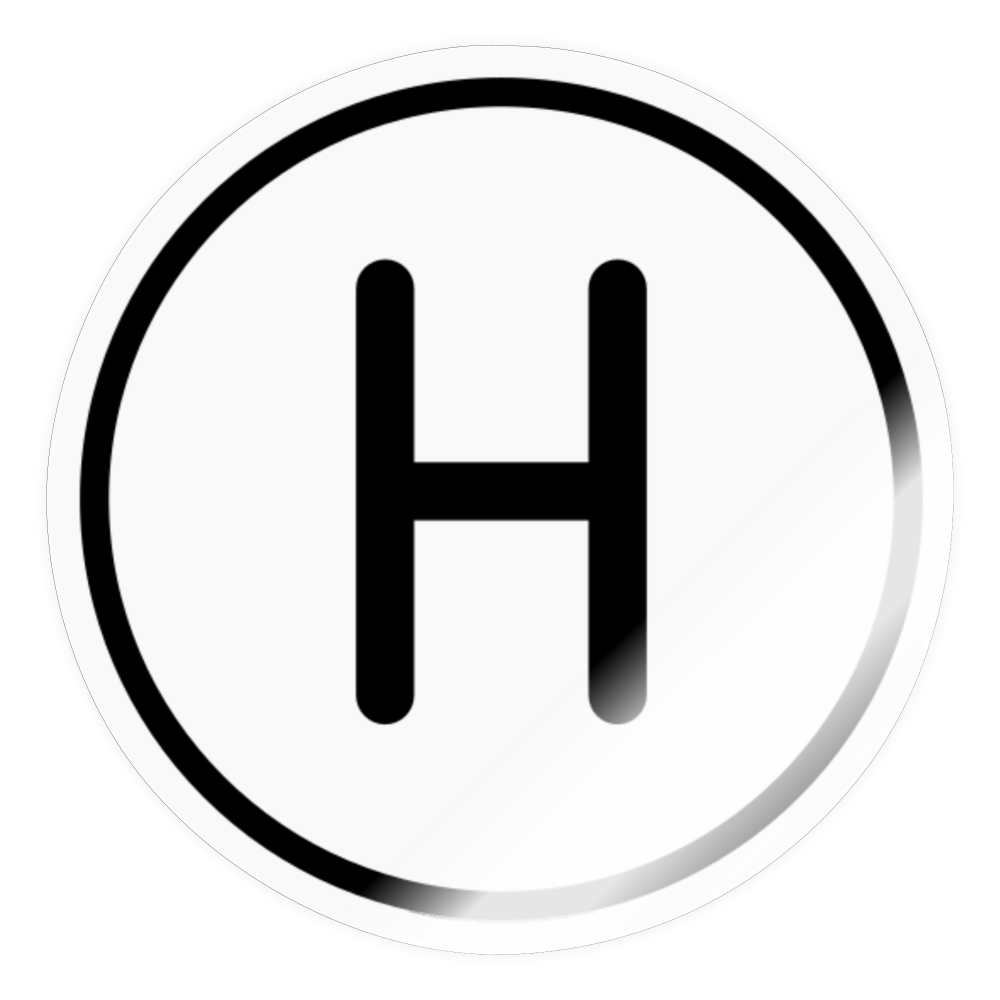 Regional Indicator H Moji Sticker - Emoji.Express - transparent glossy