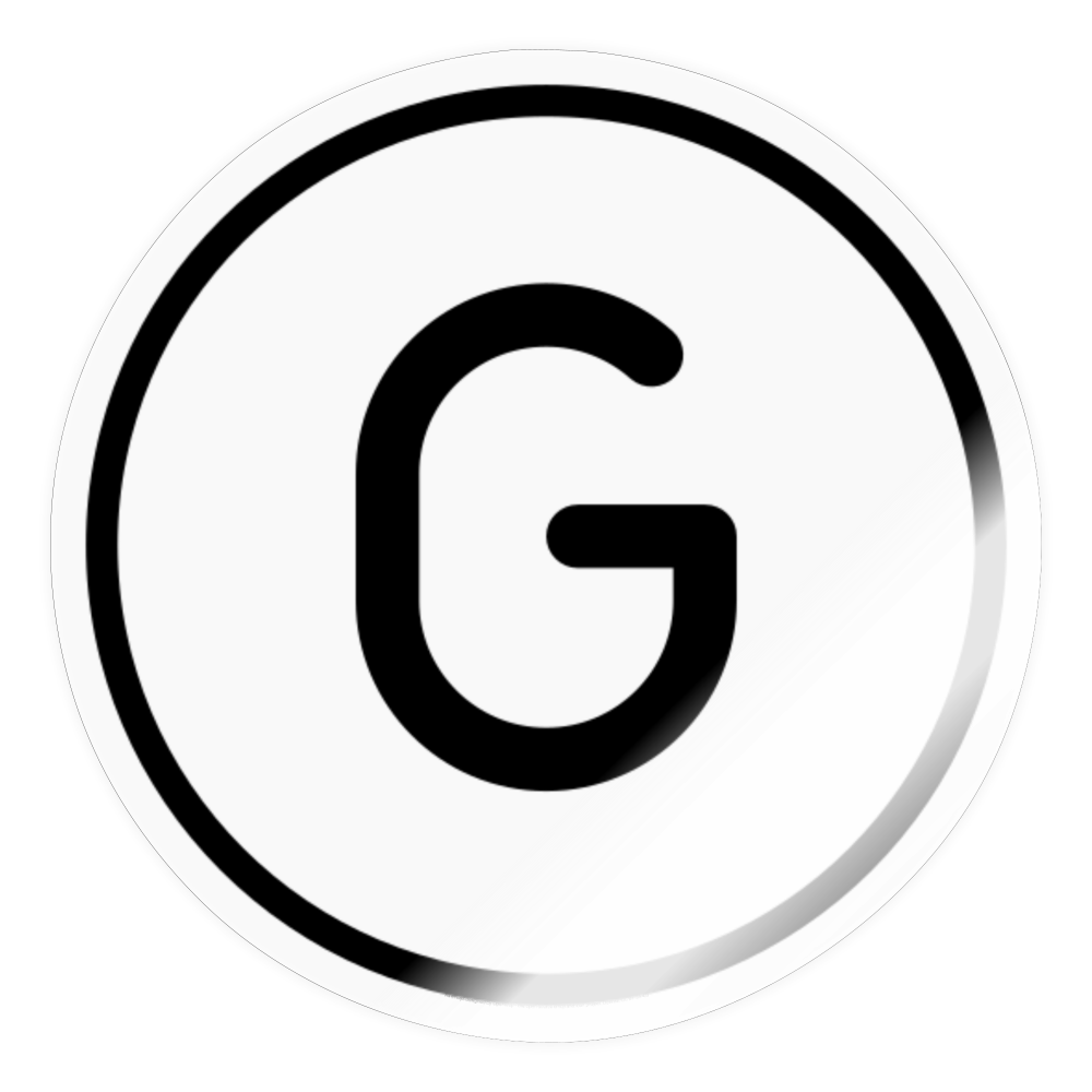 Regional Indicator G Moji Sticker - Emoji.Express - transparent glossy