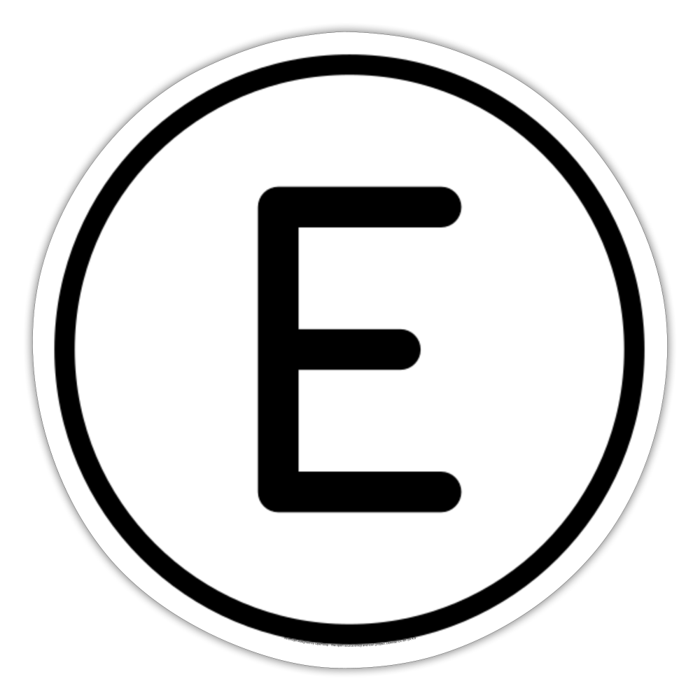 Regional Indicator E Moji Sticker - Emoji.Express - white matte