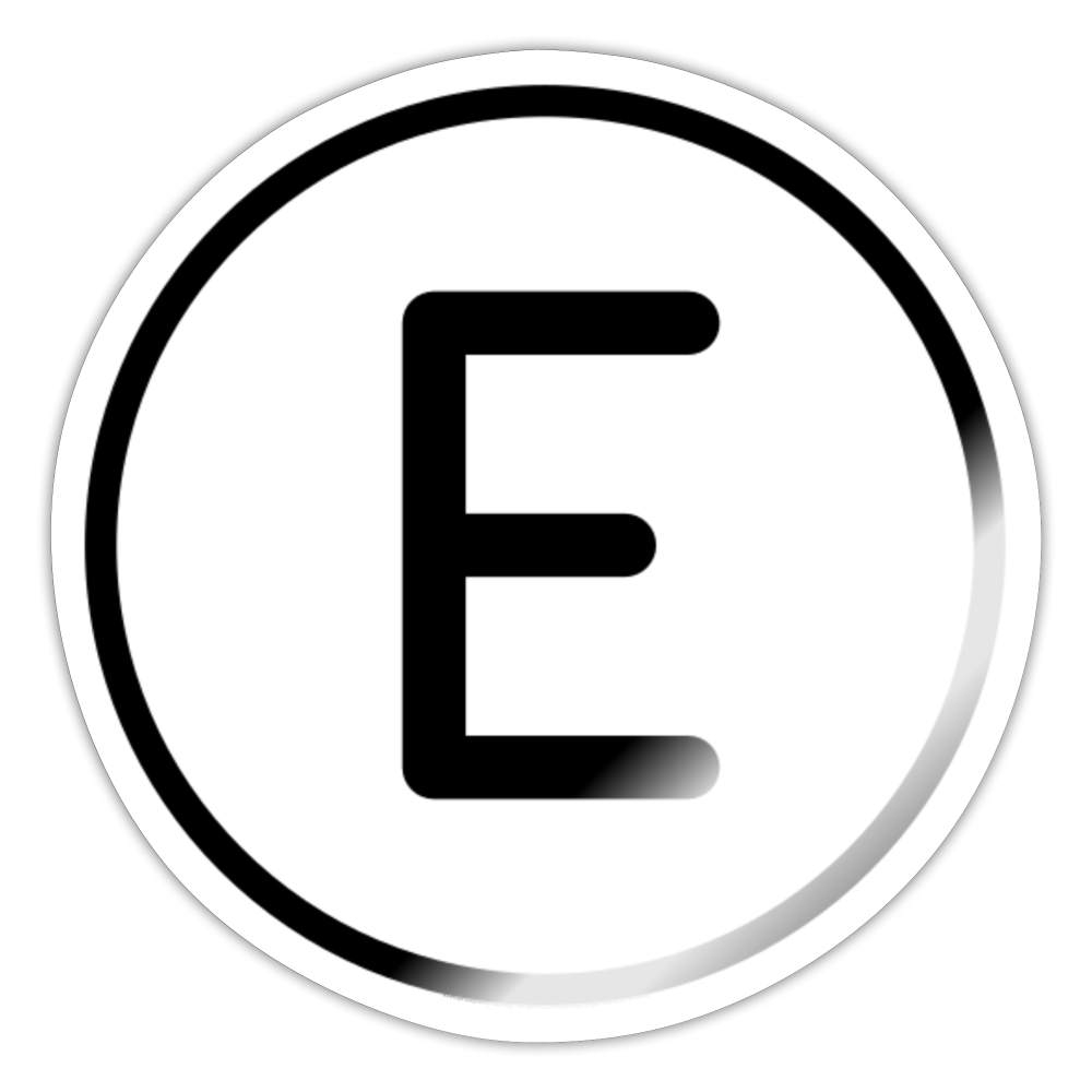 Regional Indicator E Moji Sticker - Emoji.Express - white glossy