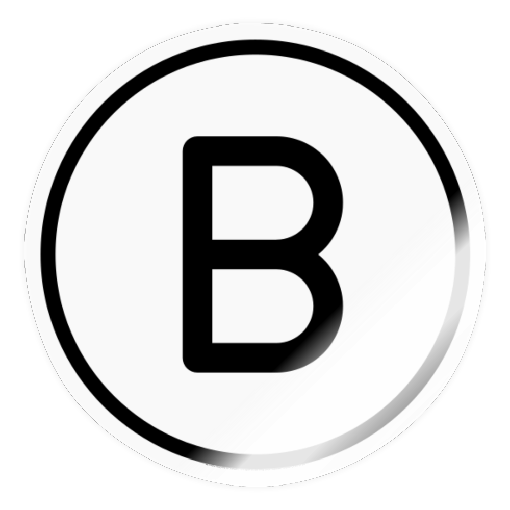 Regional Indicator B Moji Sticker - Emoji.Express - transparent glossy