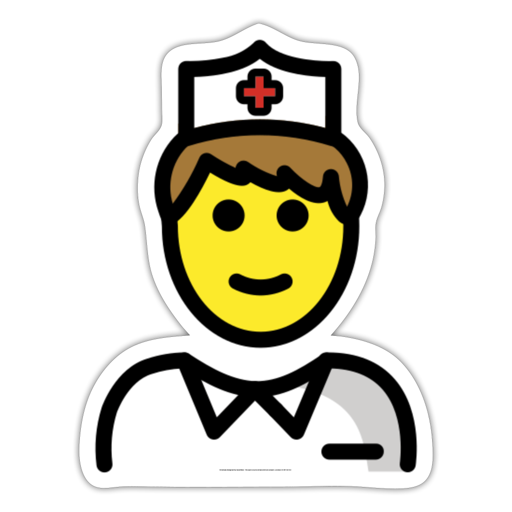 Male Nurse Moji Sticker - Emoji.Express - white matte