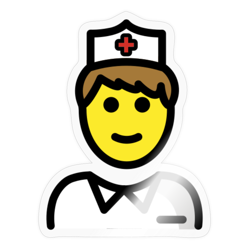 Male Nurse Moji Sticker - Emoji.Express - transparent glossy