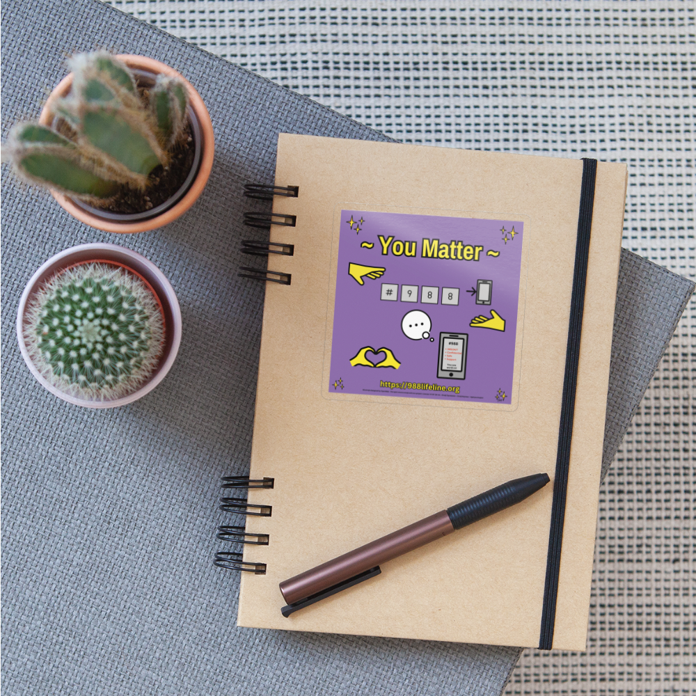 Emoji Expression: ~ You Matter ~ #988 Heart Hands Moji Sticker (Purple) - Emoji.Express - transparent glossy