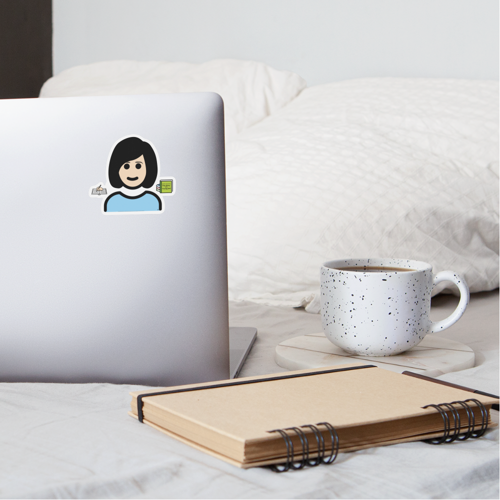 Emoji Expression: Anne Frank Moji Sticker - Emoji.Express - white matte