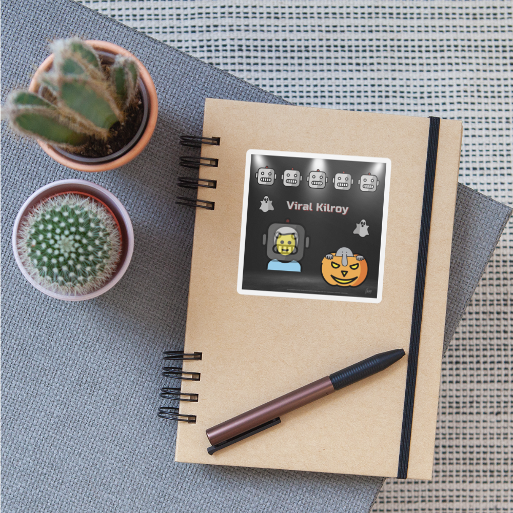 Emoji Expression: Halloween Viral Kilroy Moji Sticker - Emoji.Express - white matte