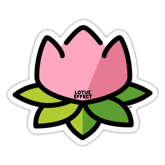Emoji Expression: The Lotus Effect Moji Sticker - Emoji.Express - white matte