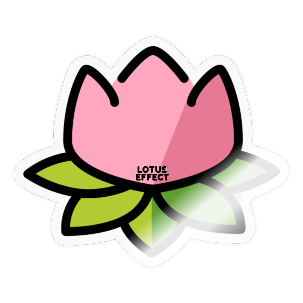 Emoji Expression: The Lotus Effect Moji Sticker - Emoji.Express - transparent glossy