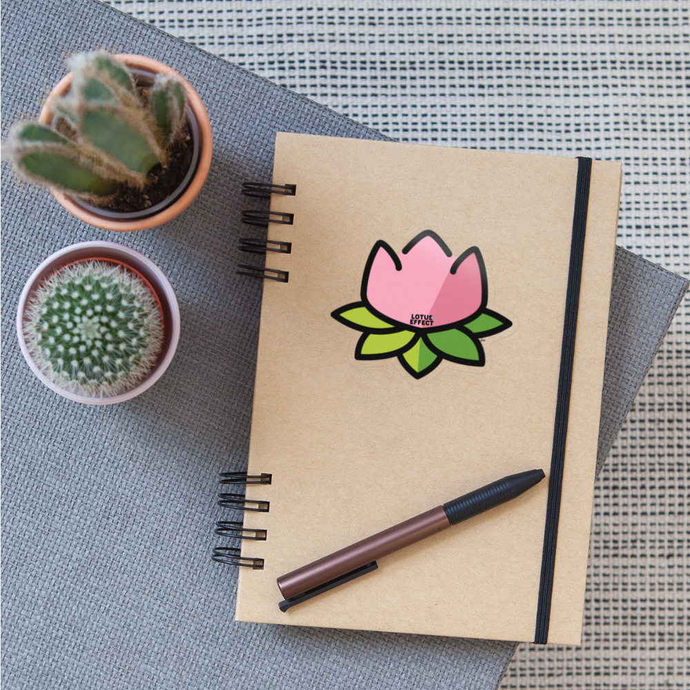 Emoji Expression: The Lotus Effect Moji Sticker - Emoji.Express - transparent glossy