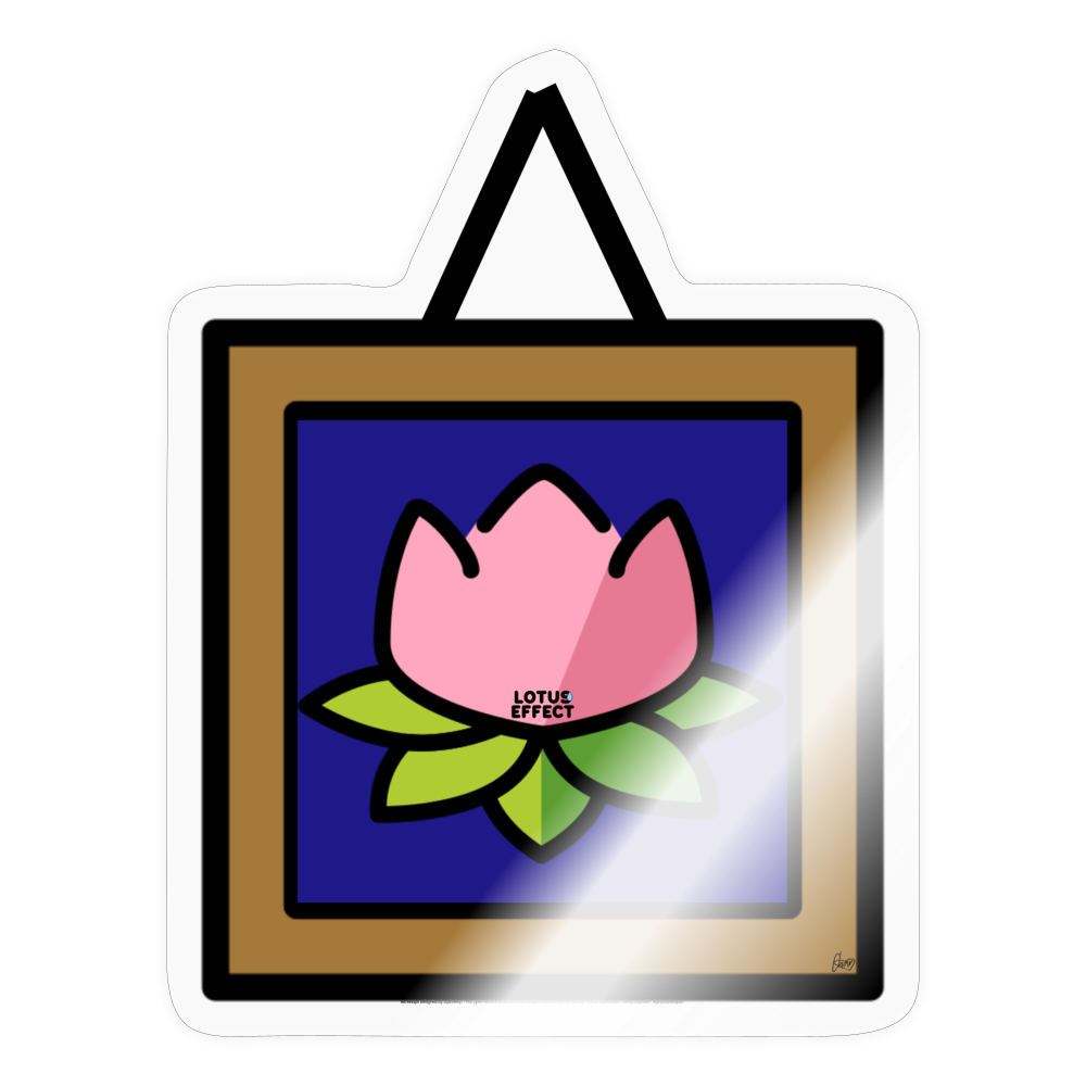 Emoji Expression: The Lotus Effect in Frame Moji Sticker - Emoji.Express - transparent glossy
