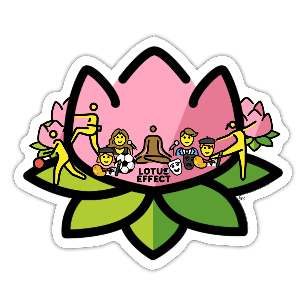 Emoji Expression: The Lotus Effect and Community Activities Moji Sticker - Emoji.Express - white matte