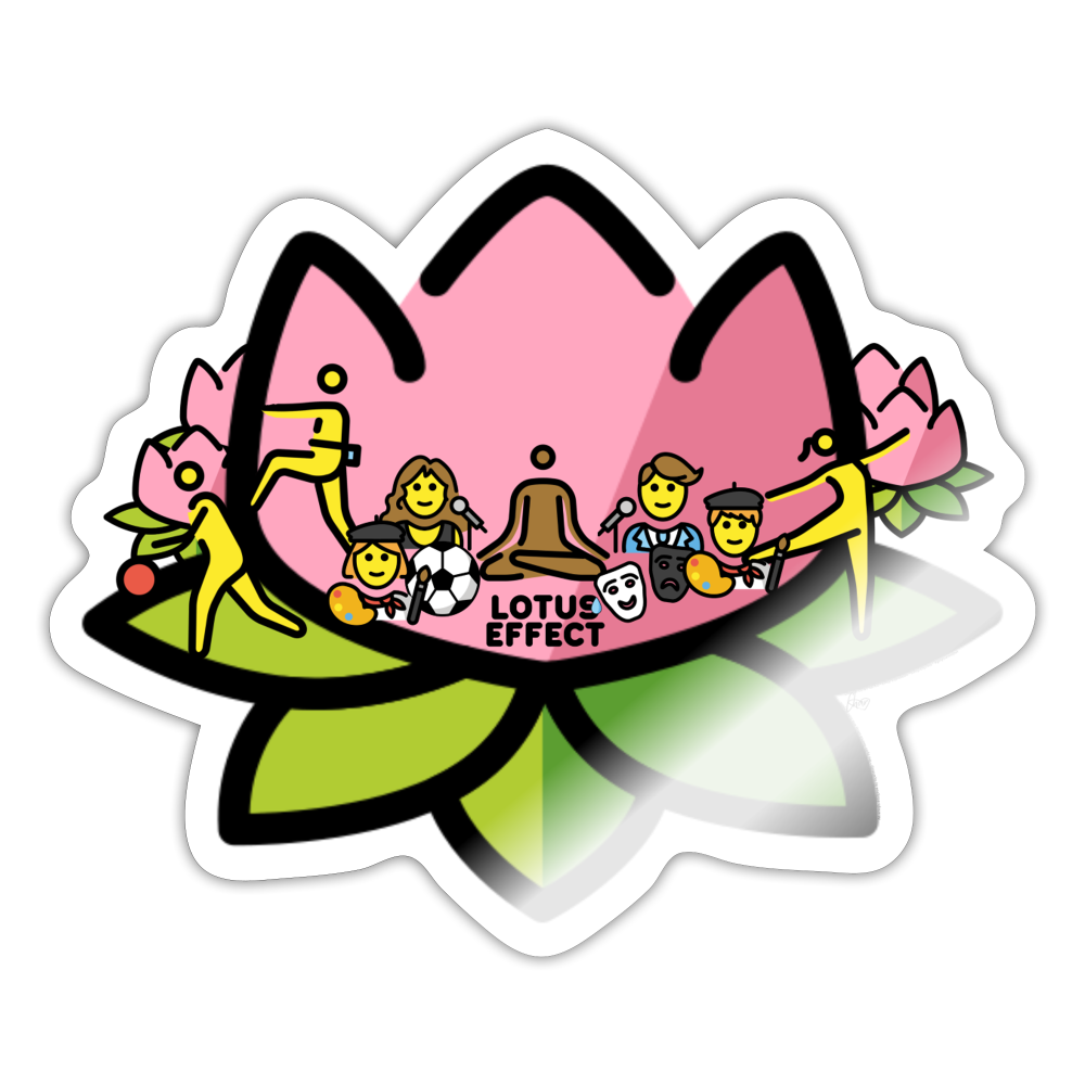 Emoji Expression: The Lotus Effect and Community Activities Moji Sticker - Emoji.Express - white glossy