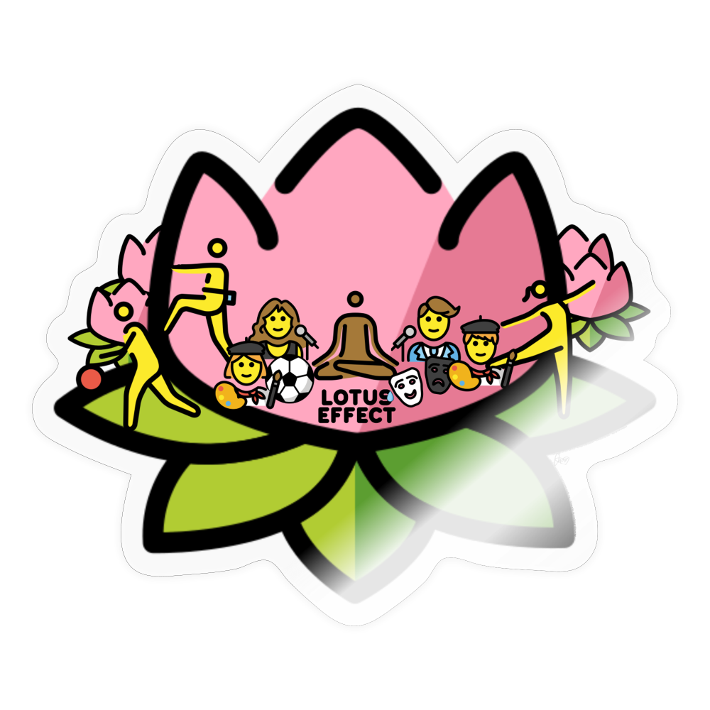 Emoji Expression: The Lotus Effect and Community Activities Moji Sticker - Emoji.Express - transparent glossy