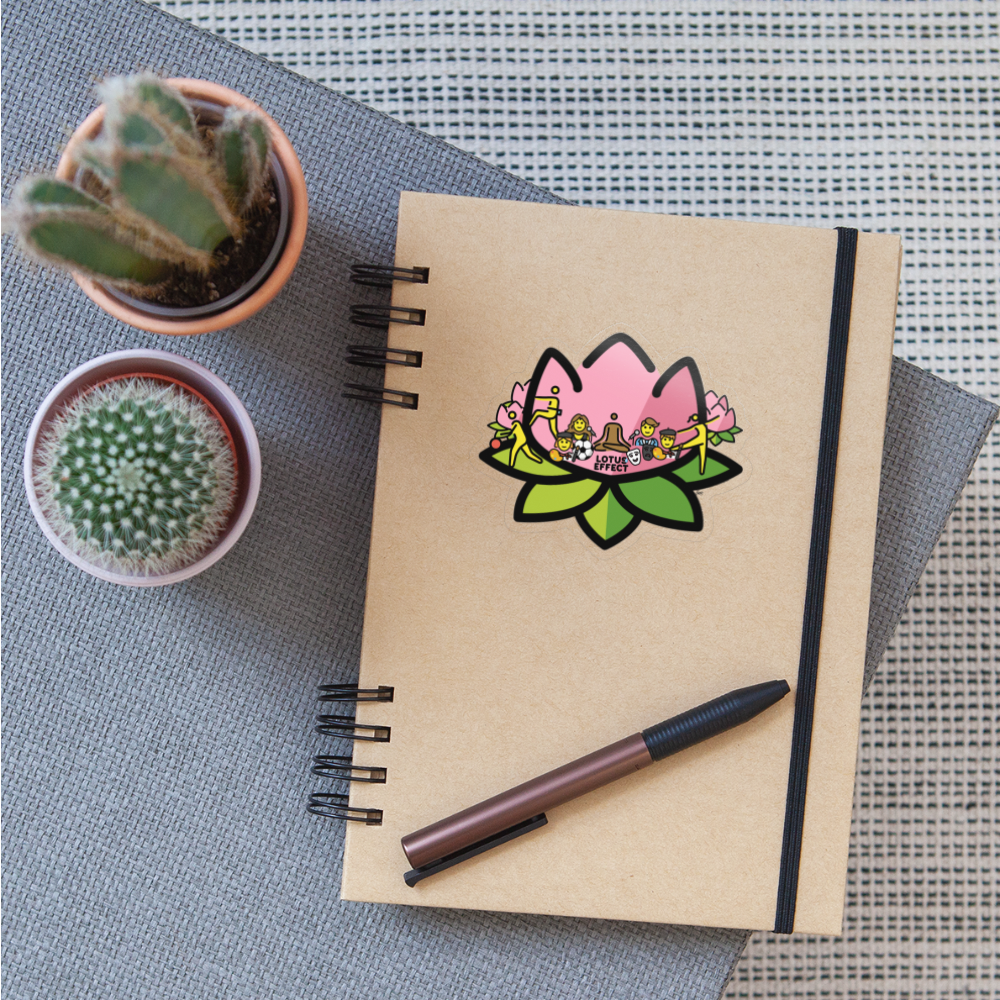 Emoji Expression: The Lotus Effect and Community Activities Moji Sticker - Emoji.Express - transparent glossy