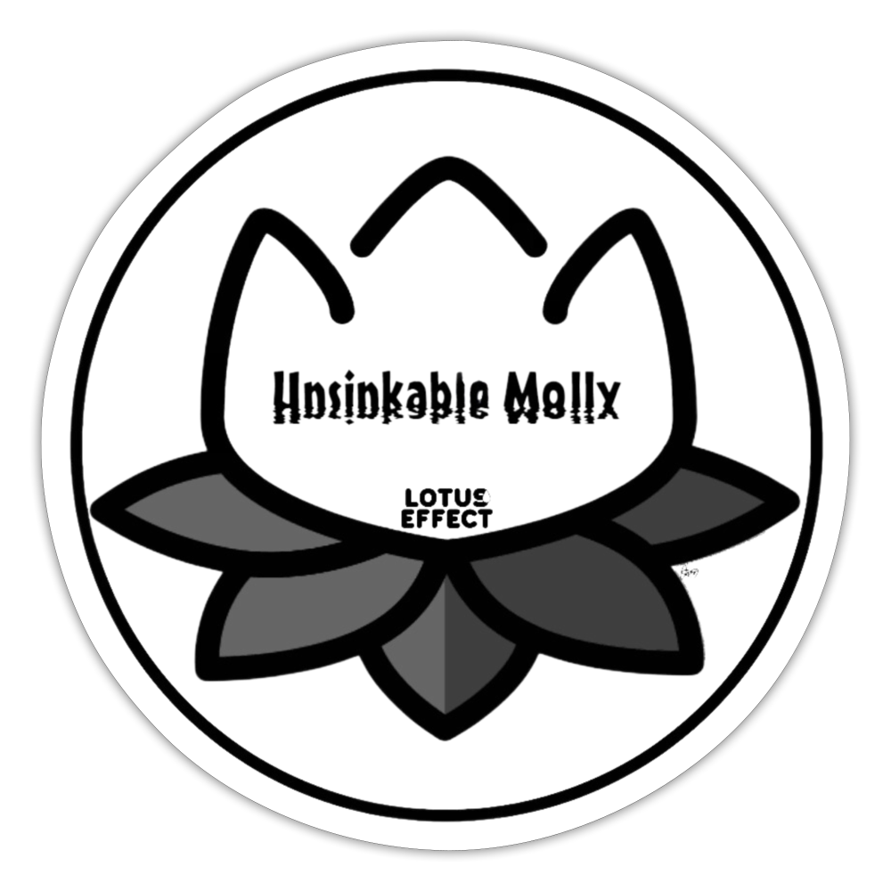 Emoji Expression: The Lotus Effect - Unsinkable Molly Tattoo Moji Sticker - Emoji.Expres - white matte