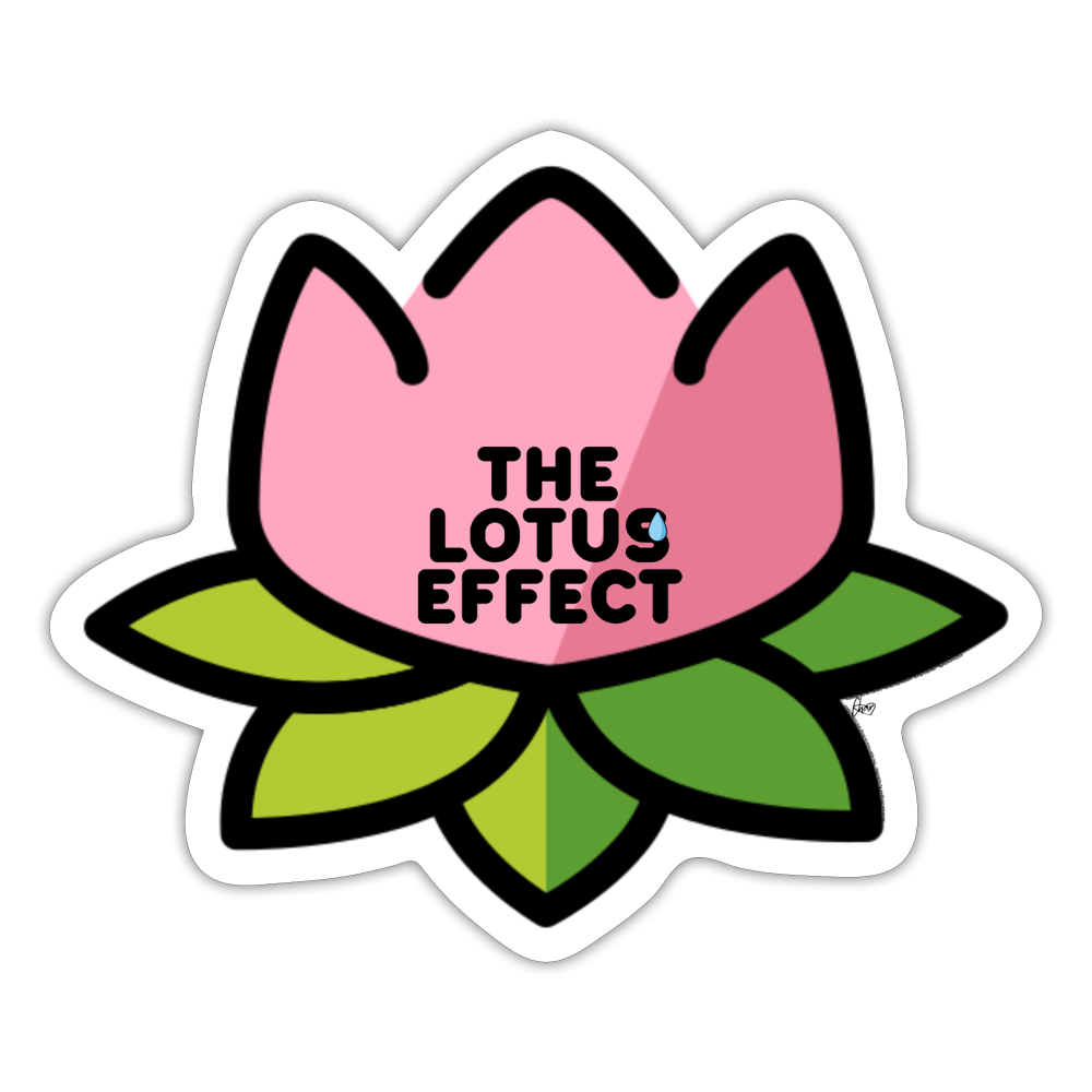 Emoji Expression: The Lotus Effect Moji Sticker - Emoji.Express - white matte